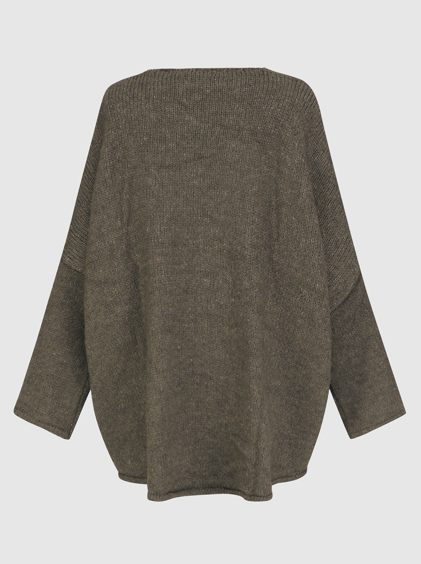 Alembika (Pre-Order) High Low Sweater, Taupe - Statement Boutique