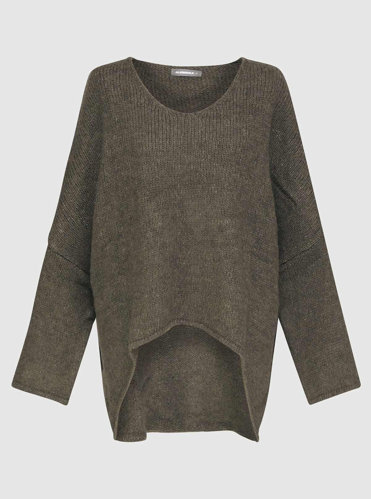 Alembika (Pre-Order) High Low Sweater, Taupe - Statement Boutique