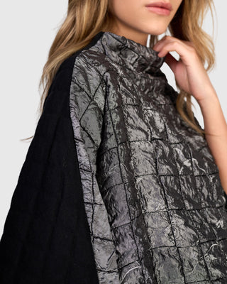 Jacquard Boxy Top, Silver