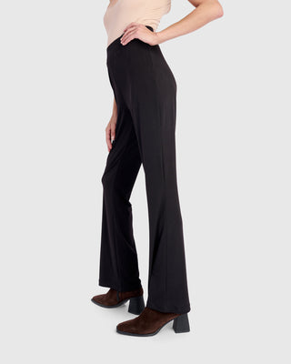 Alembika Matte Jersey Fit & Flare Pant, Black - Statement Boutique