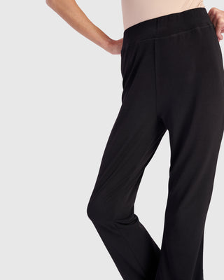 Alembika Matte Jersey Fit & Flare Pant, Black - Statement Boutique