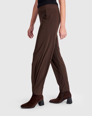 Alembika Matte Jersey Lantern Pant, Sepia - Statement Boutique