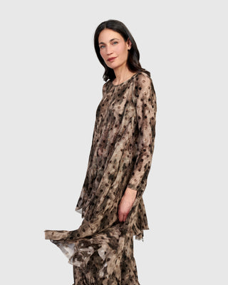 Alembika Mesh Ruffle Tunic, Aquarelle - Statement Boutique