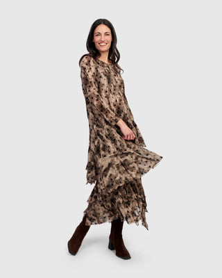 Alembika Mesh Ruffle Tunic, Aquarelle - Statement Boutique