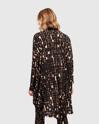 Alembika Oversized Mock Neck Hi Lo Tunic, Matrix - Statement Boutique