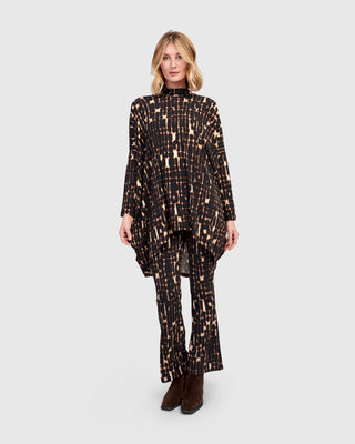 Alembika Oversized Mock Neck Hi Lo Tunic, Matrix - Statement Boutique