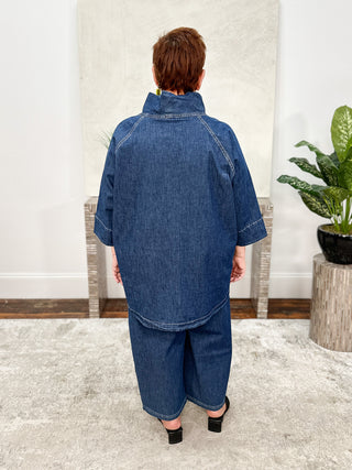 Oversized Pocket Boxy Top, Denim