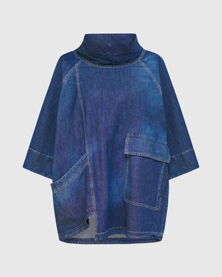 Oversized Pocket Boxy Top, Denim