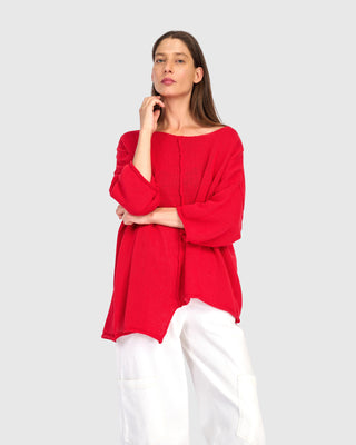 Stepped Hem Sweater