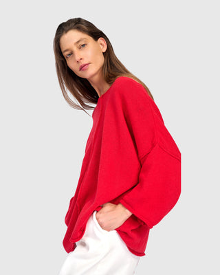 Stepped Hem Sweater