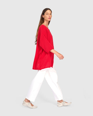 Stepped Hem Sweater