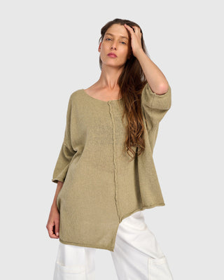 Stepped Hem Sweater