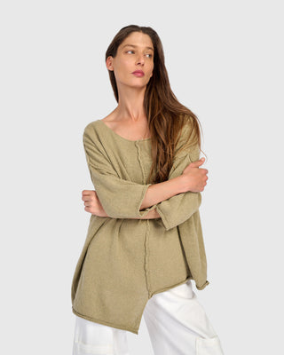 Stepped Hem Sweater