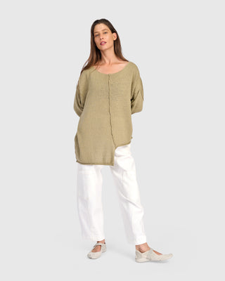 Stepped Hem Sweater