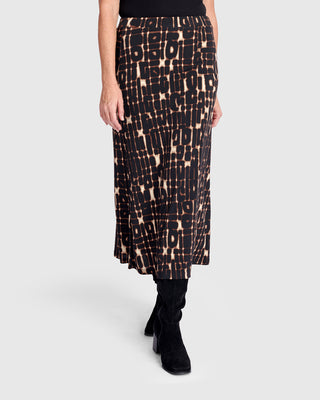 Alembika AK634M Straight Midi Skirt, Matrix - Statement Boutique