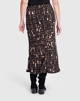 Alembika AK634M Straight Midi Skirt, Matrix - Statement Boutique