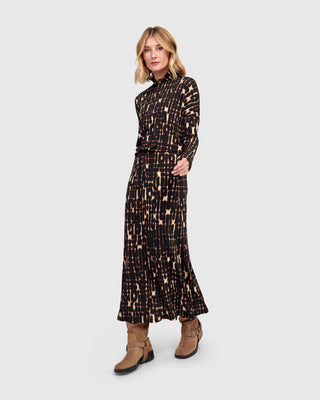 Alembika AK634M Straight Midi Skirt, Matrix - Statement Boutique