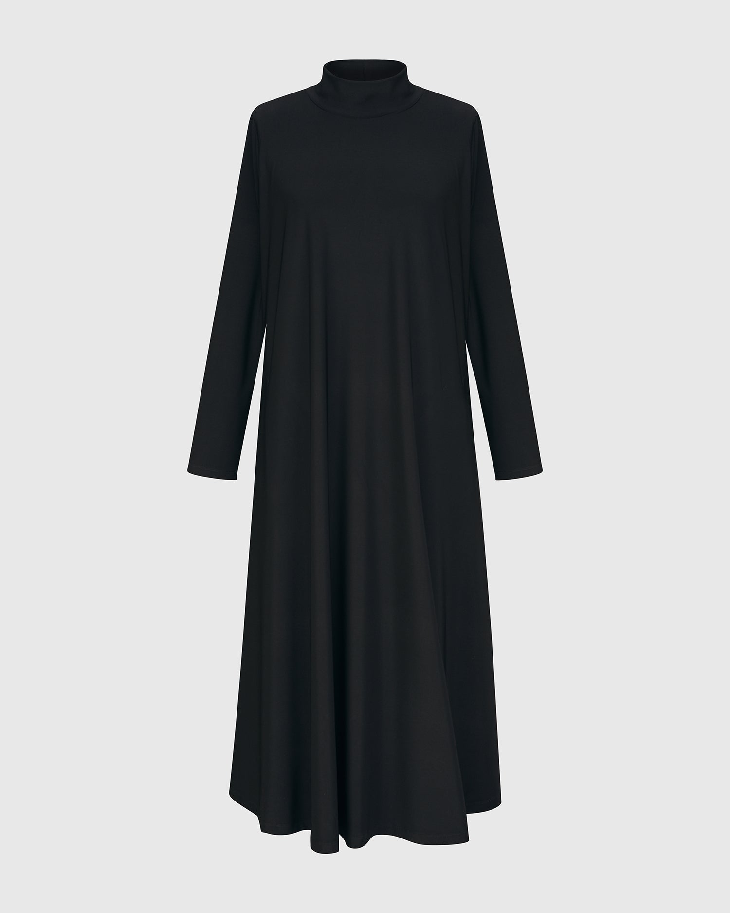 Alembika Mock Neck A-Line Dress, Black 2 Alembika Mock Neck A-Line Dress, Black 2