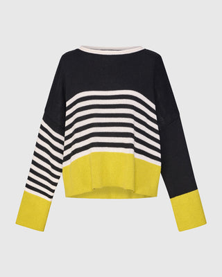Striped Accent Color Sweater, Mix