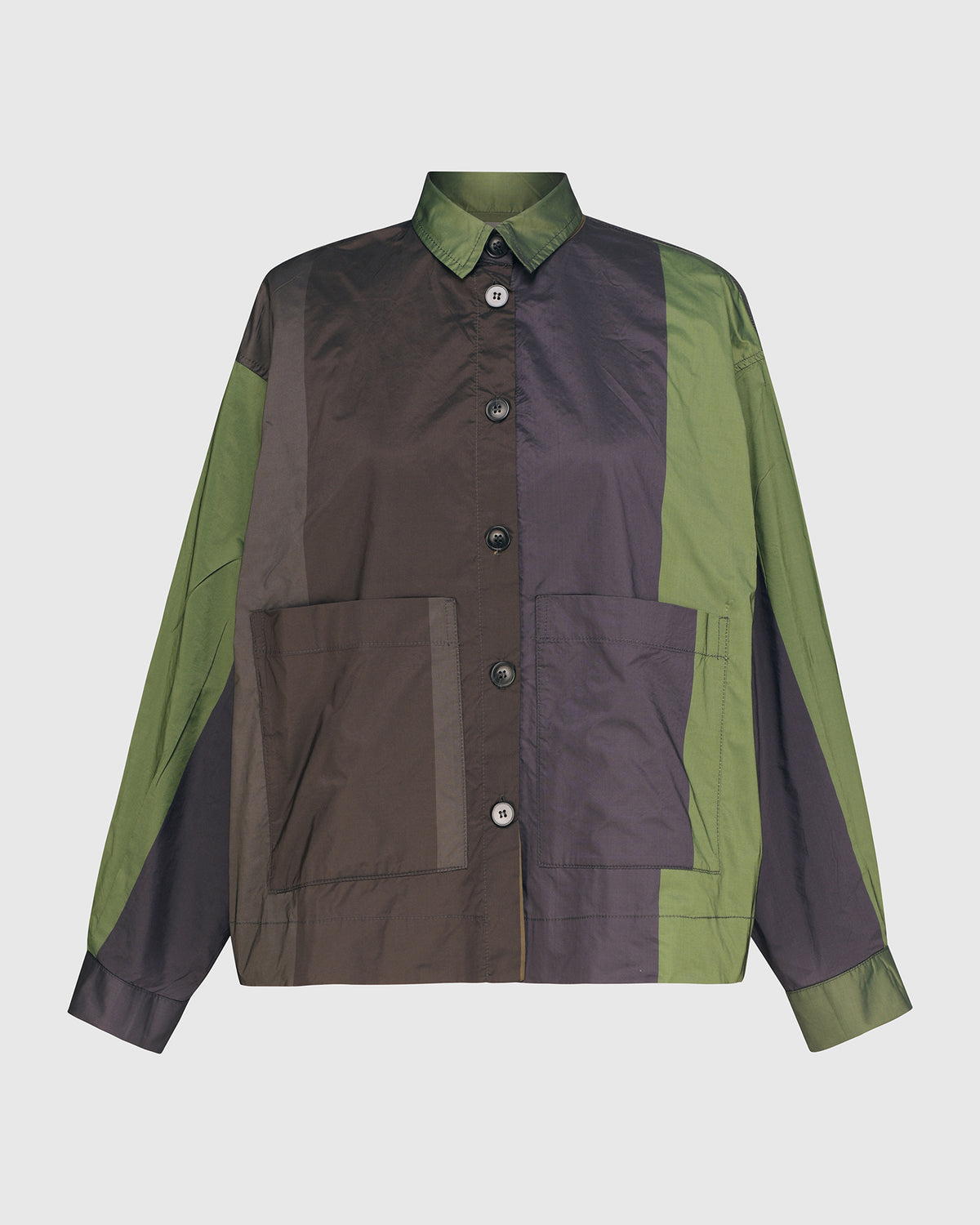Alembika (Pre-Order) Striped Boxy Jacket Top, Forest - Statement Boutique