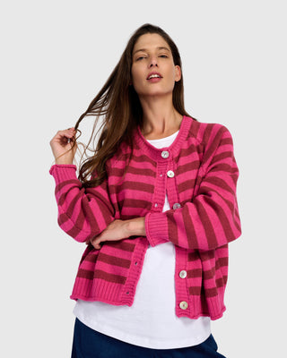 Striped Cardigan Sweater