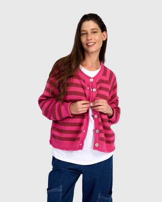 Striped Cardigan Sweater