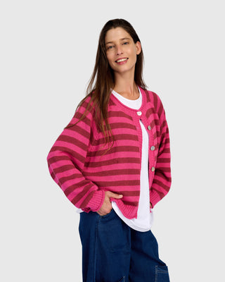 Striped Cardigan Sweater