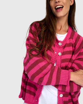 Striped Cardigan Sweater