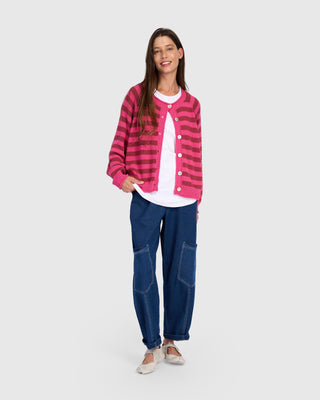 Striped Cardigan Sweater
