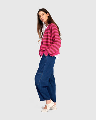 Striped Cardigan Sweater