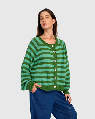 Striped Cardigan Sweater