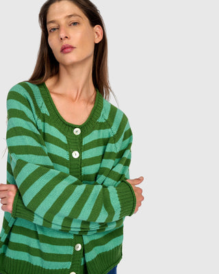 Striped Cardigan Sweater