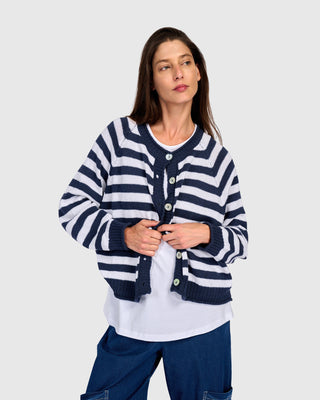 Striped Cardigan Sweater