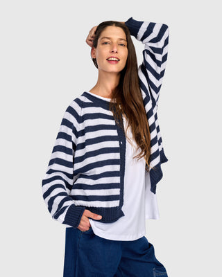 Striped Cardigan Sweater