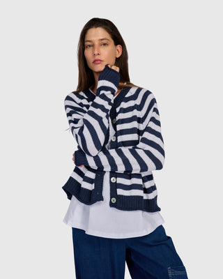 Striped Cardigan Sweater