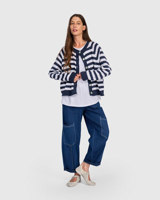 Striped Cardigan Sweater