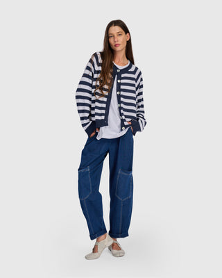 Striped Cardigan Sweater