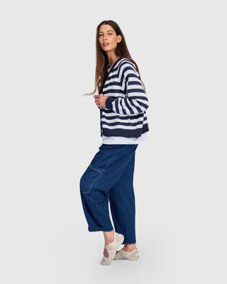 Striped Cardigan Sweater