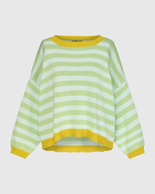 Striped Colorblock Boxy Pullover Sweater