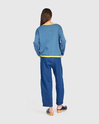 Striped Colorblock Cardigan Sweater