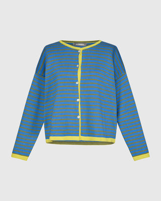 Striped Colorblock Cardigan Sweater