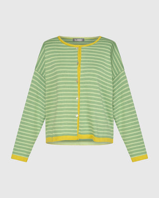 Striped Colorblock Cardigan Sweater