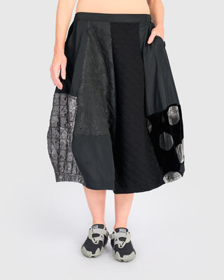 Taffeta & Jacquard Skirt, Mix