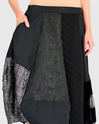 Taffeta & Jacquard Skirt, Mix