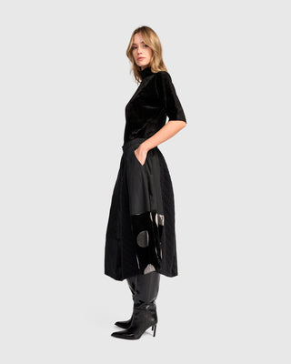 Taffeta & Jacquard Skirt, Mix