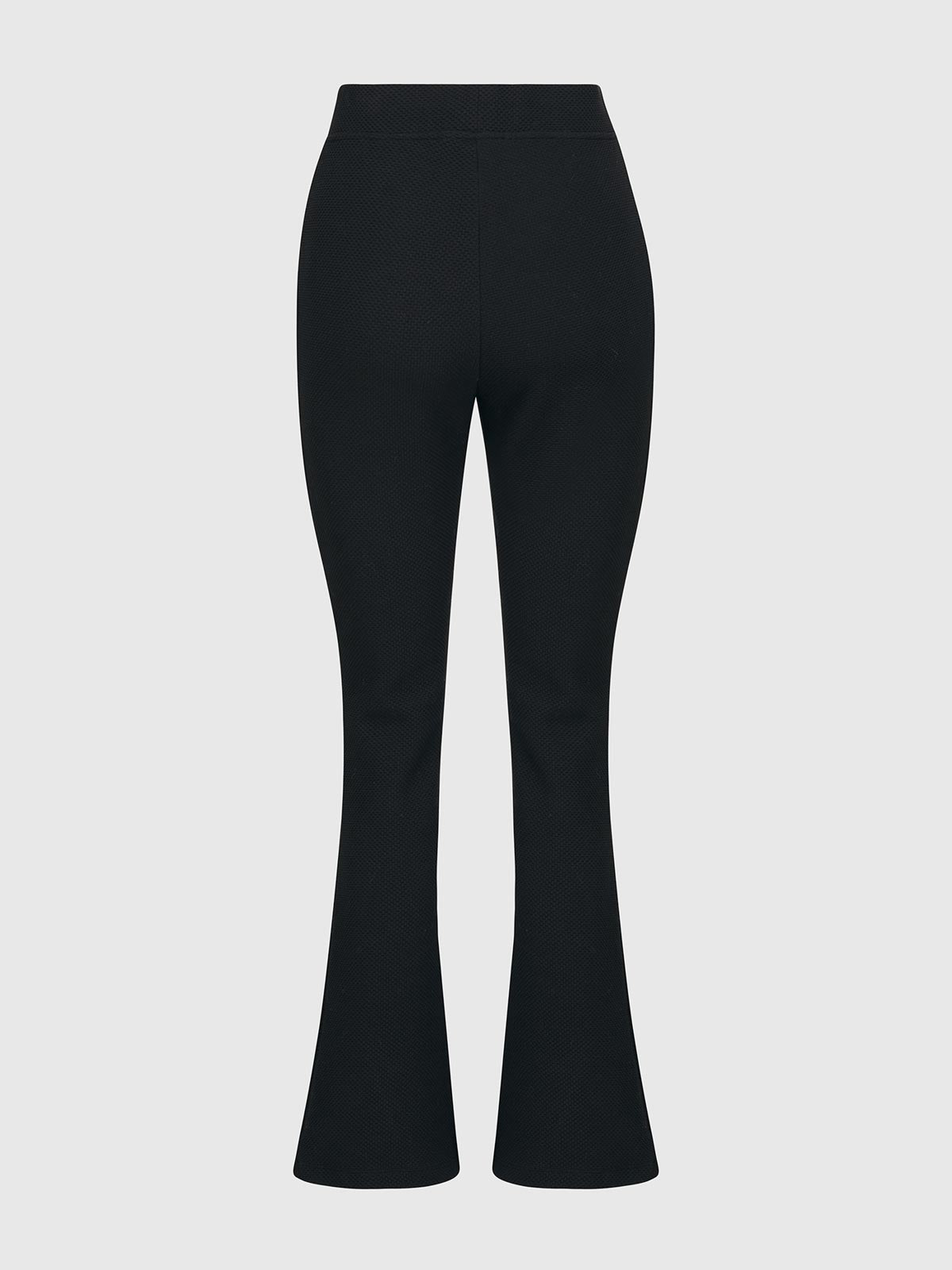 Alembika Textured Knit Bootcut Pants, Black - Statement Boutique