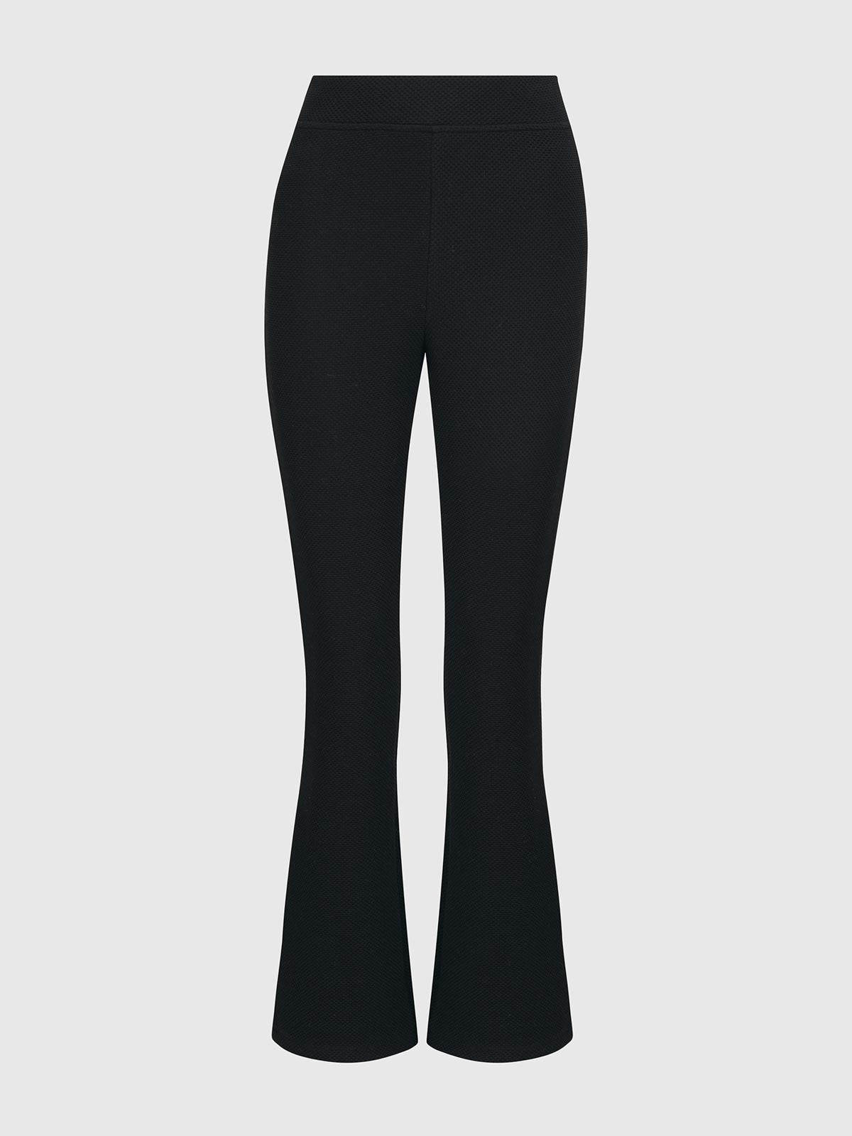 Alembika Textured Knit Bootcut Pants, Black - Statement Boutique