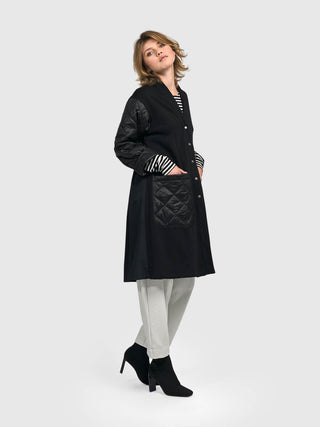 Alembika (Pre-Order) Urban Quilted Mix Jacket, Black - Statement Boutique