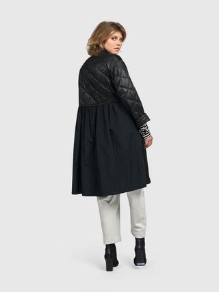 Alembika (Pre-Order) Urban Quilted Mix Jacket, Black - Statement Boutique
