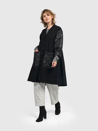 Alembika (Pre-Order) Urban Quilted Mix Jacket, Black - Statement Boutique